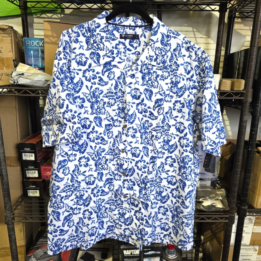 44) CREMIEUX Tropical Cotton Button-up Sz. XL